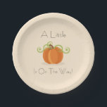 A Little Pumpkin Baby Shower Plates<br><div class="desc">A cute plate for a fall themed shower</div>
