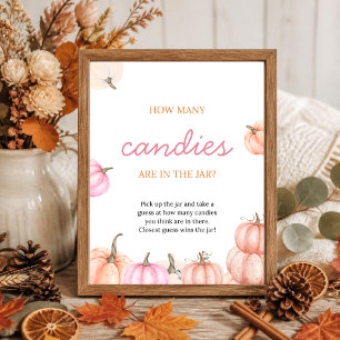 A Little Pumpkin Baby Shower Sign   Guess How Many
