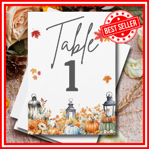 A Little Pumpkin Baby Shower TABLE NUMBERS