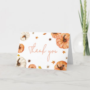 A Little Pumpkin Baby Shower Thank You Card