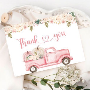 A Little Pumpkin Baby Shower Thank You Card