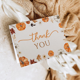 A Little Pumpkin Baby Shower Thank You Card