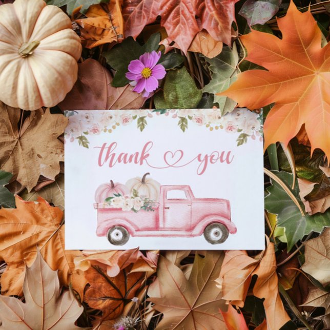 A Little Pumpkin Baby Shower Thank You Card (Creator Uploaded)
