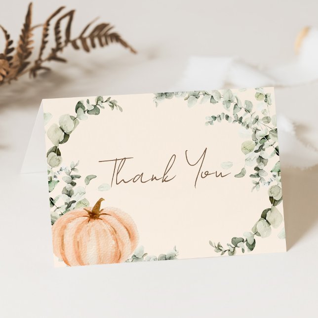 A Little Pumpkin Baby Shower Thank You Card (Creator Uploaded)