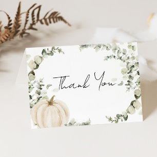 A Little Pumpkin Baby Shower Thank You Card