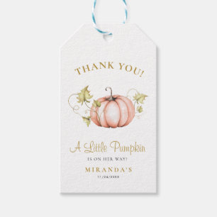 A Little Pumpkin Baby Shower thank you Gift Tags