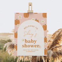 A Little Pumpkin Baby Shower Welcome Sign