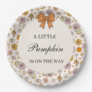 A Little Pumpkin Boho Baby Shower Plate