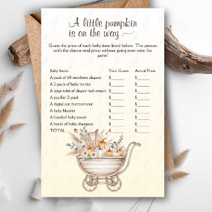 A Little Pumpkin Boho Baby Shower Price is Right