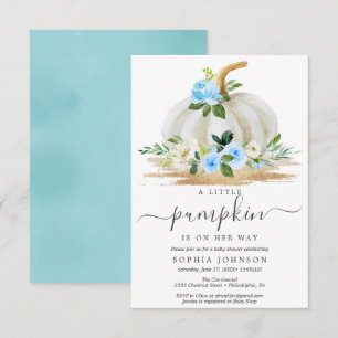 A Little Pumpkin Boy Baby Shower Invitation Card