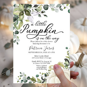 A Little Pumpkin Budget Baby Shower Invitation