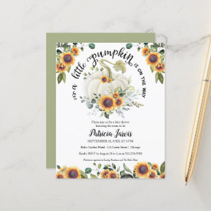 A Little Pumpkin Budget Baby Shower Invitation