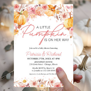 A Little Pumpkin Budget Baby Shower Invitations