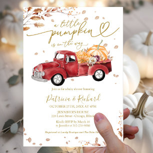 A Little Pumpkin Budget Baby Shower Invitations Flyer