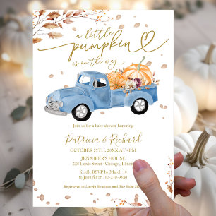 A Little Pumpkin Budget Baby Shower Invitations Flyer