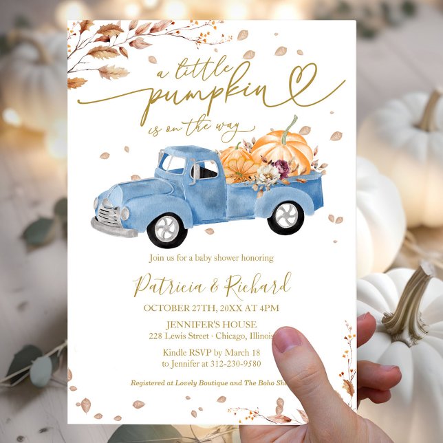 A Little Pumpkin Budget Baby Shower Invitations Flyer (Creator Uploaded)