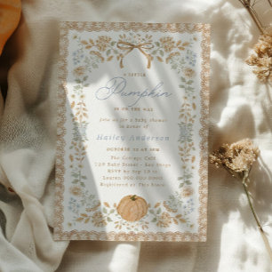 A Little Pumpkin Cottage Baby Shower Invitation