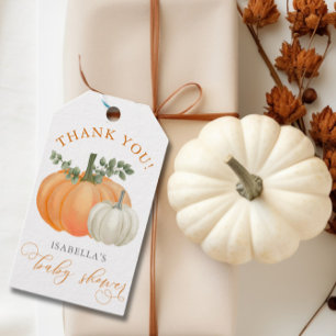 A Little Pumpkin Fall Autumn Baby Shower  Gift Tags