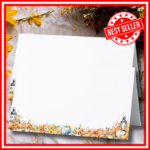 A Little Pumpkin Fall Autumn Floral Baby Shower Place Card