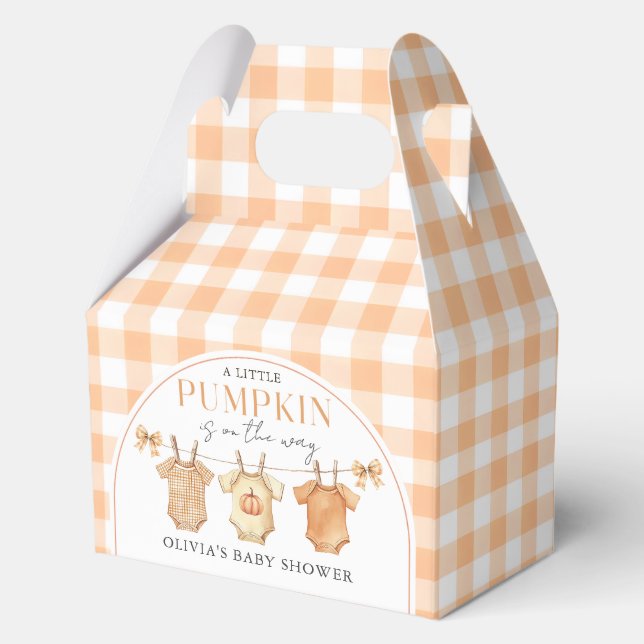 A Little Pumpkin Fall Baby Shower Favour Box (Front)