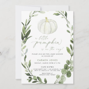 A Little Pumpkin Fall Baby Shower Gender Neutral Invitation