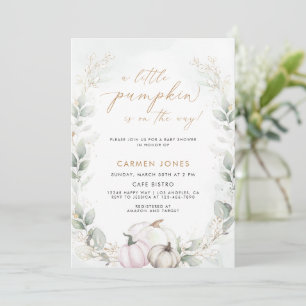 A Little Pumpkin Fall Baby Shower Gender Neutral Invitation