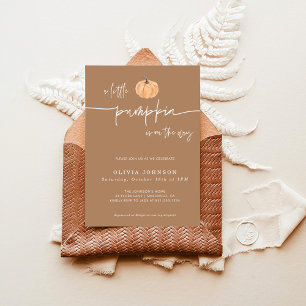 A Little Pumpkin Fall Baby Shower Gender Neutral Invitation
