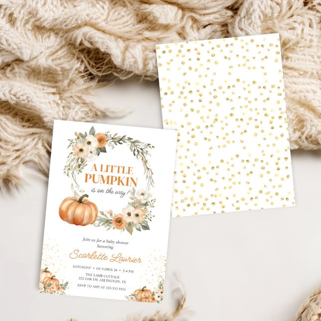 A Little Pumpkin Fall Baby Shower | Gender Neutral Invitation (Creator Uploaded)