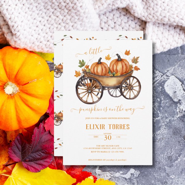 A Little Pumpkin Fall Baby Shower Gender Neutral Invitation (Creator Uploaded)