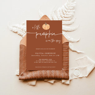 A Little Pumpkin Fall Baby Shower   Gender Neutral Invitation