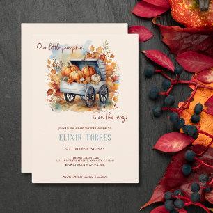A Little Pumpkin Fall Baby Shower   Gender Neutral Invitation