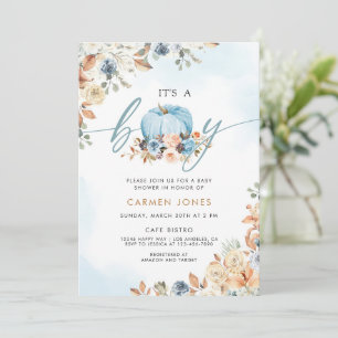 A Little Pumpkin Fall Baby Shower Gender Neutral Invitation