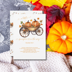 A Little Pumpkin Fall Baby Shower Gender Neutral Thank You Card