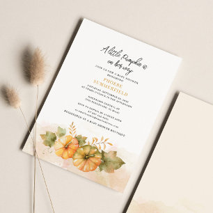 A Little Pumpkin Fall Baby Shower Invitation