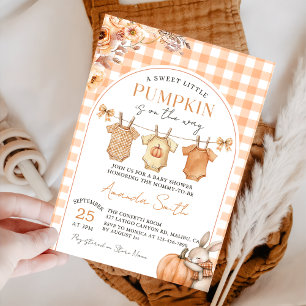 A Little Pumpkin Fall Baby Shower Invitation