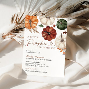 A Little Pumpkin Fall Baby Shower Invitation