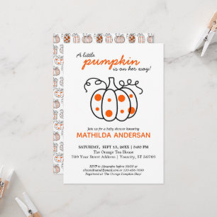 A Little Pumpkin Fall Baby Shower Invitation