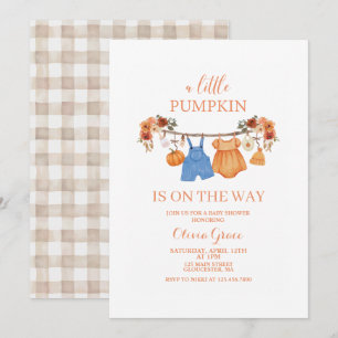 A Little Pumpkin Fall Baby Shower Invitation