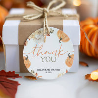 A Little Pumpkin Fall Baby Shower Round
