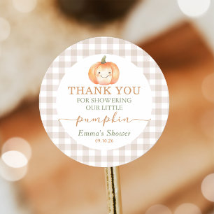 A Little Pumpkin Fall Baby Shower Sticker
