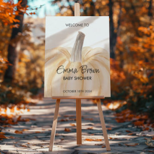 A Little Pumpkin Fall Baby Shower Welcome Sign