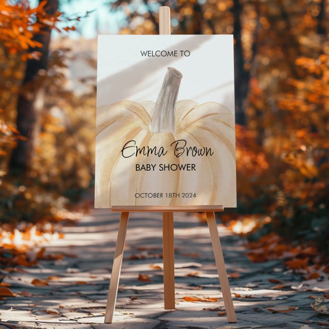 A Little Pumpkin Fall Baby Shower Welcome Sign (Creator Uploaded)