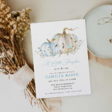 A Little Pumpkin Fall Boy Baby Shower Invitation