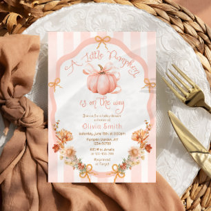 A Little Pumpkin Fall Floral Baby Shower Invitation