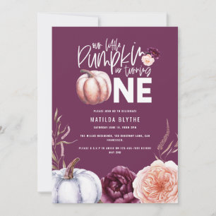 A little pumpkin floral fall 1st birthday