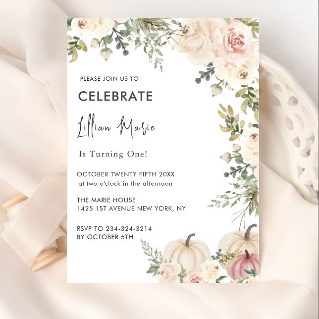 A Little Pumpkin Girl Birthday Invitation (Creator Uploaded)