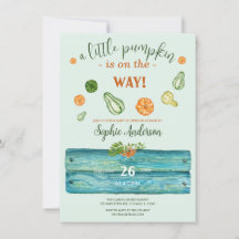 A Little Pumpkin Greenery Fall Baby Show
