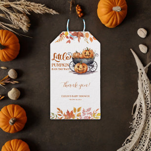 A Little Pumpkin Halloween Fall Baby Shower Gift Tags