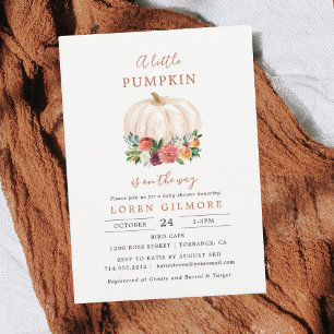 A Little Pumpkin Harvest Baby Shower Invitation