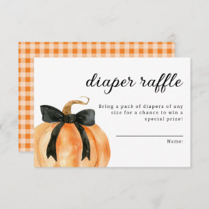 A Little Pumpkin is Almost Here Baby Shower  Enclosure Card
